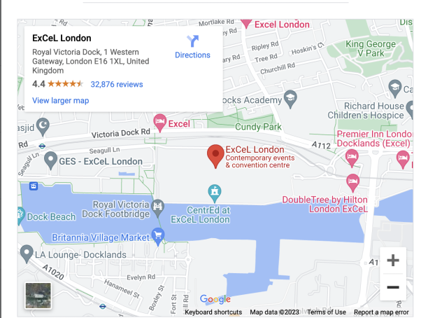 ICE London 2023 map