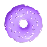 Purple donut background shape