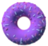 Medium purple donut background shape
