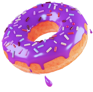 Large donut background shape