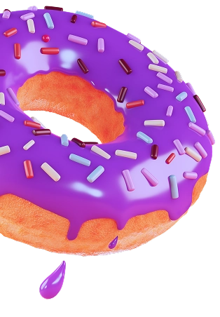 Large donut background shape