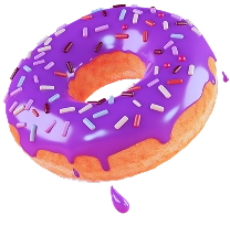Small donut background shape