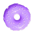 Large purple donut background shape