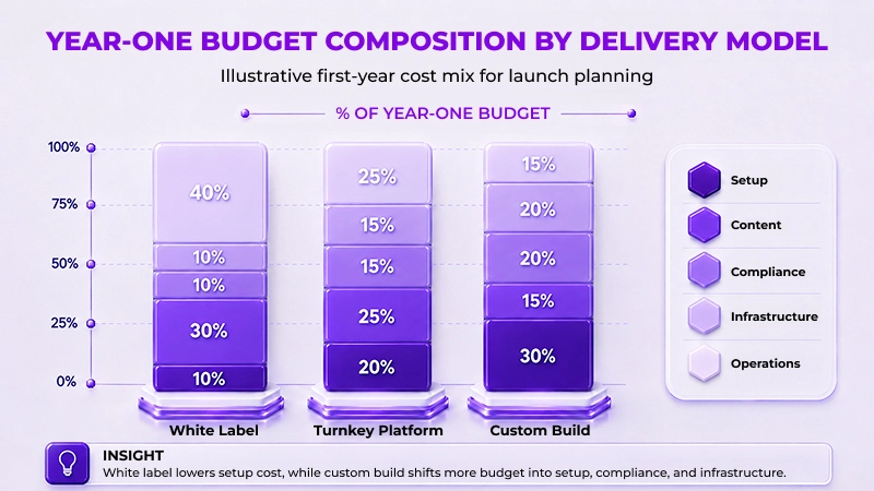 Year-one budget breakdown by model